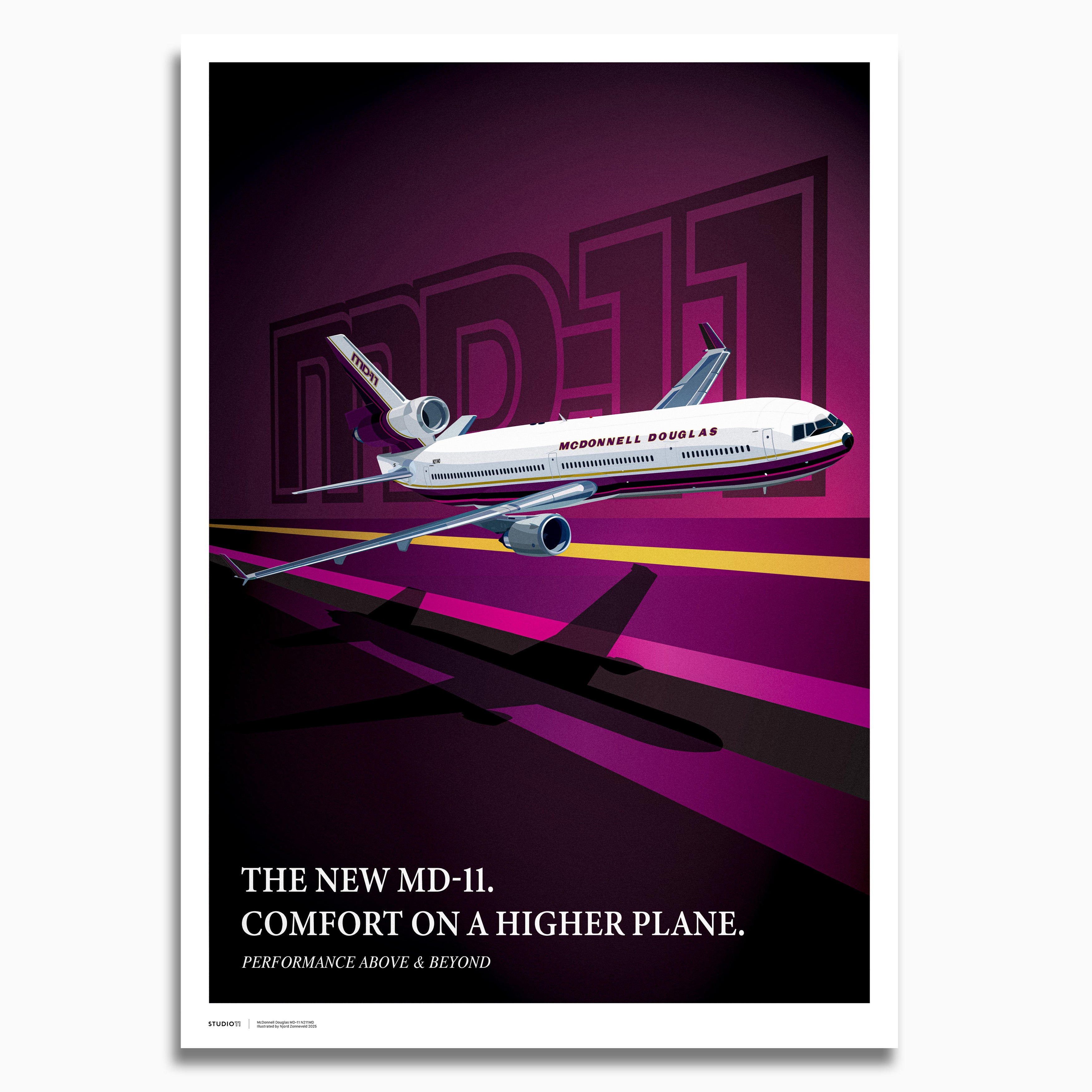 McDonnell Douglas MD-11 prototype N211MD promotion poster