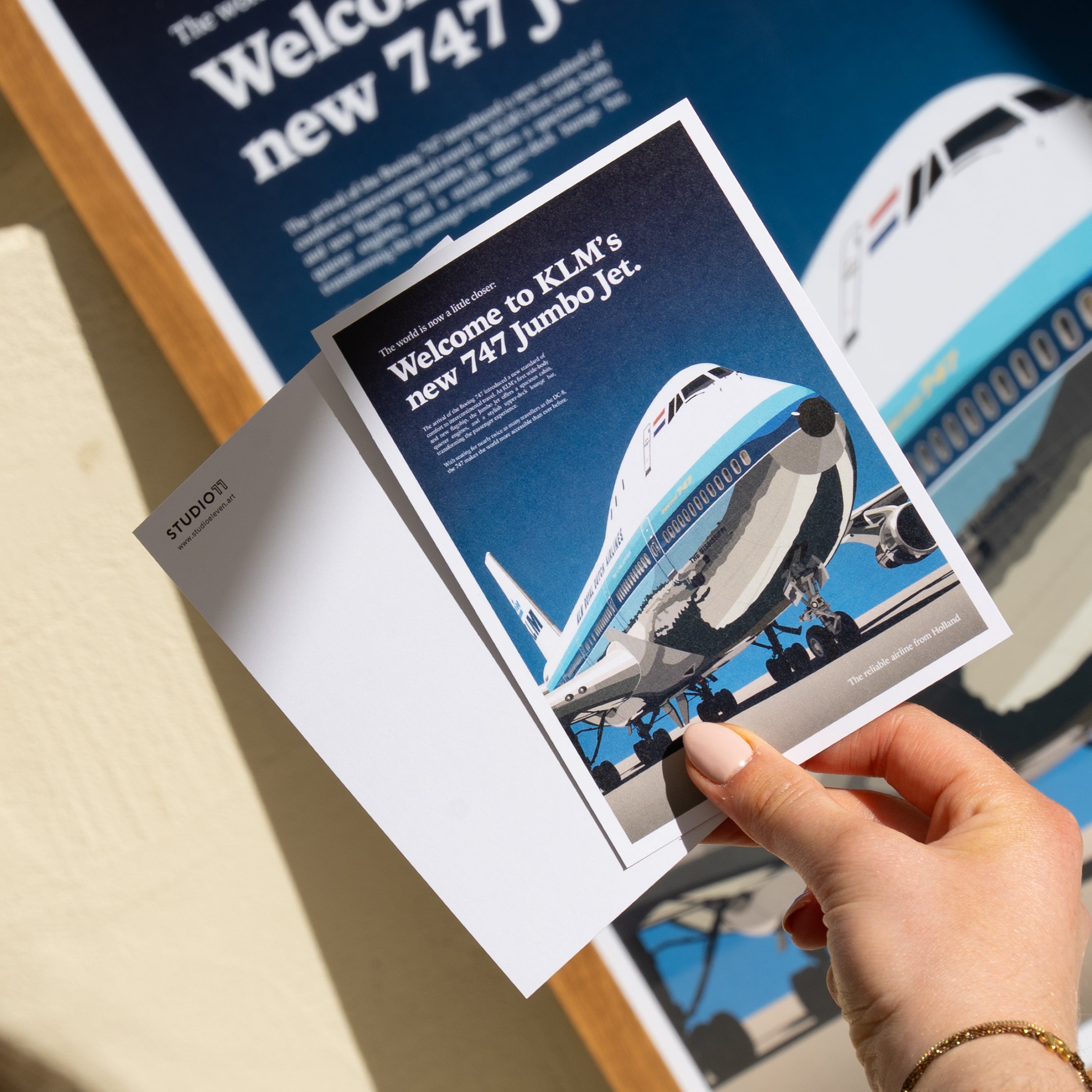 Collector postcard: KLM Boeing 747-200 PH-BUA