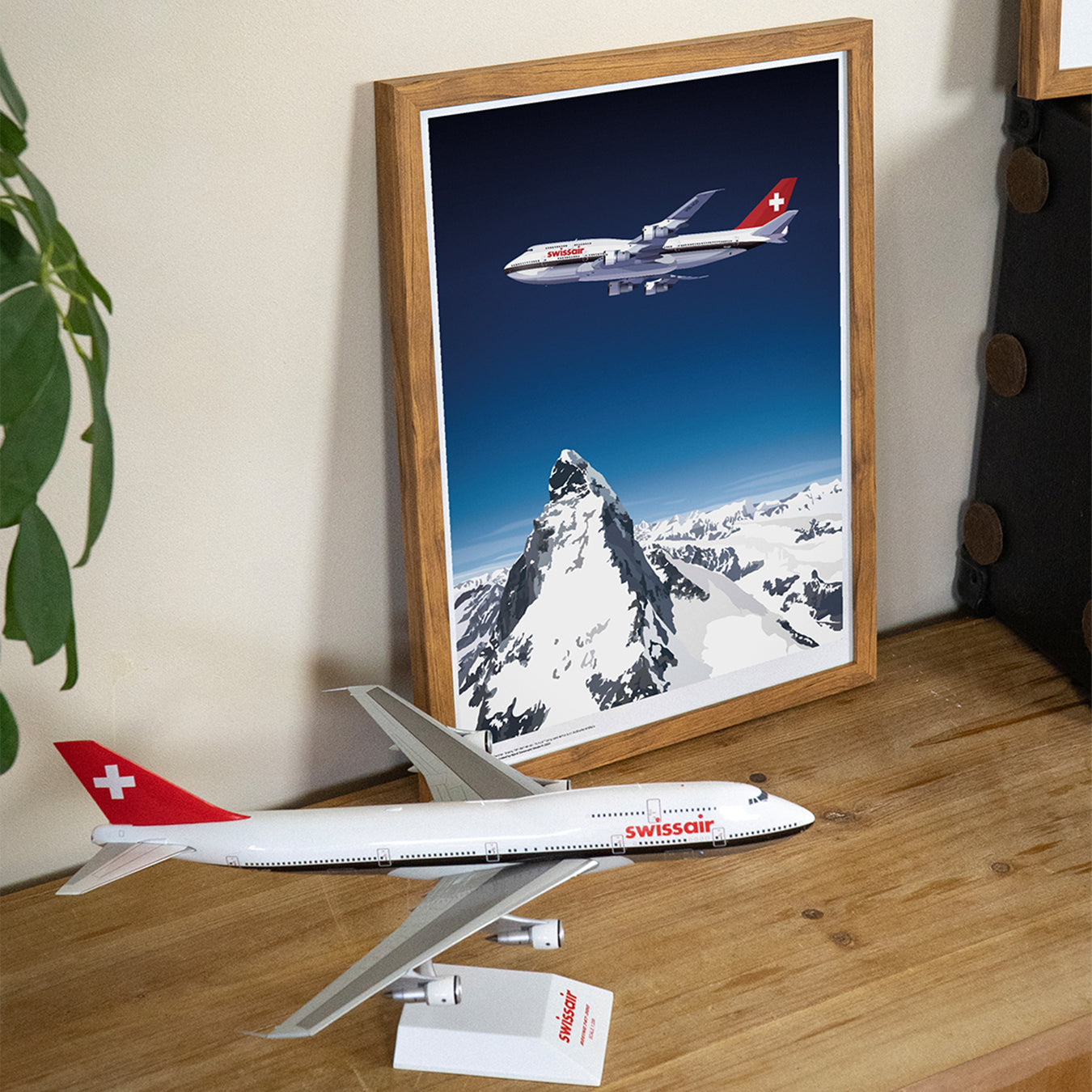 Swissair collection: Boeing 747-300 Small edition Print