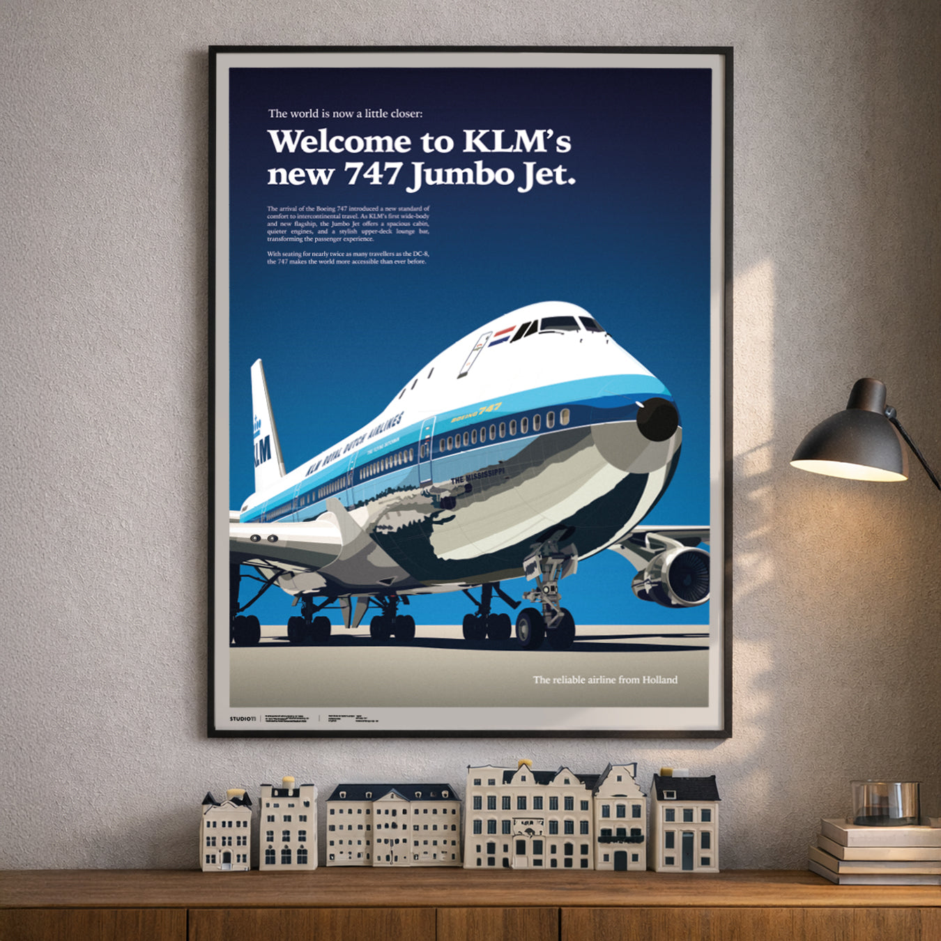 KLM Royal Dutch Airlines Boeing 747-200 PH-BUA Print
