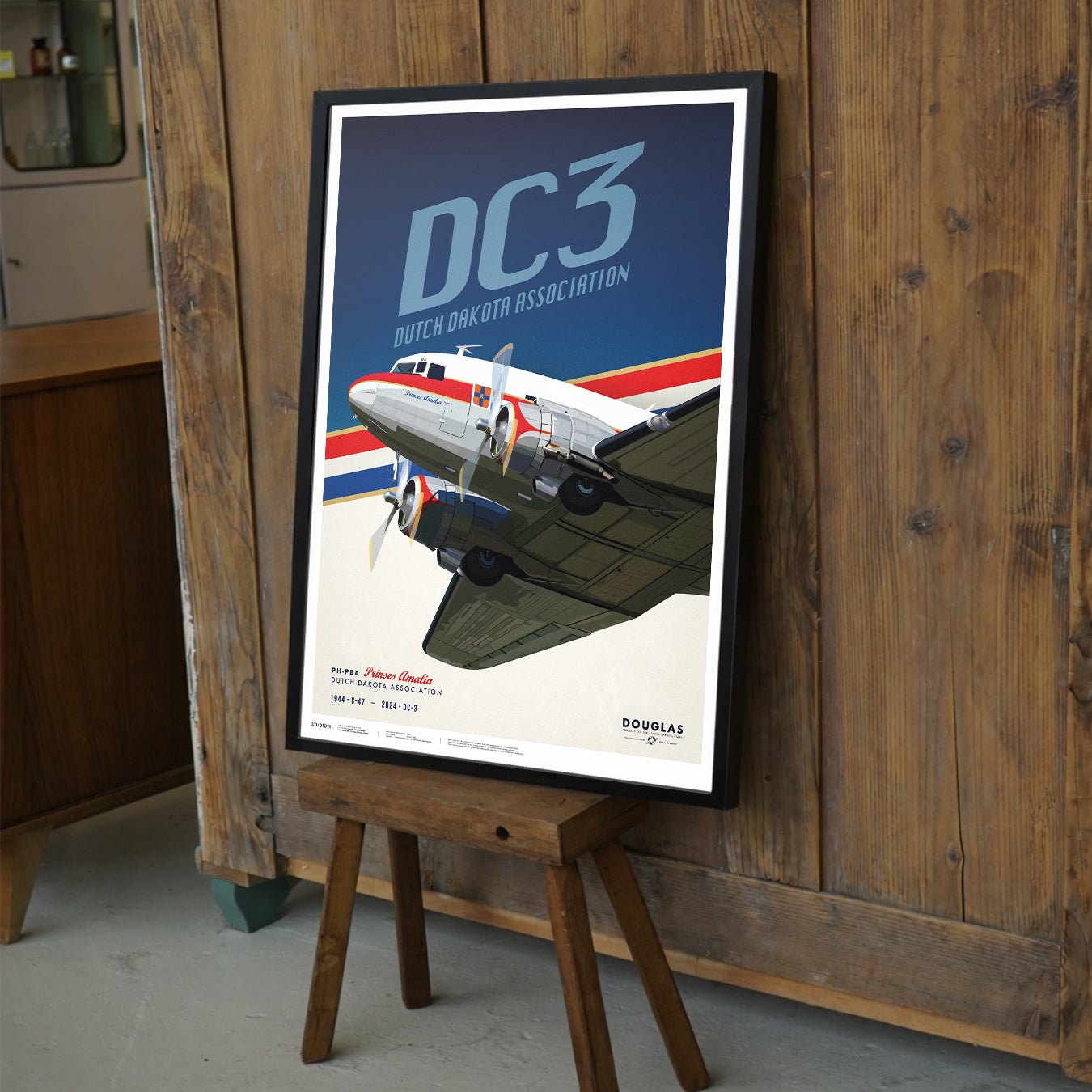 DDA Classic Airlines Douglas DC-3 PH-PBA print