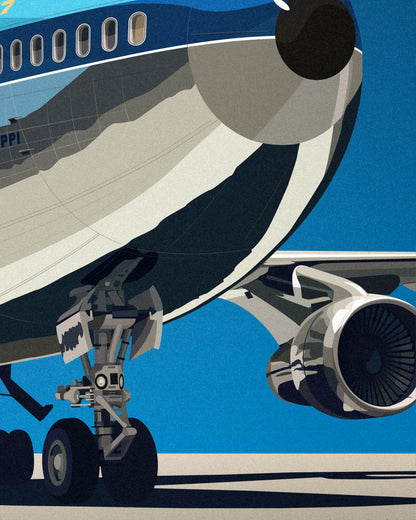 KLM Royal Dutch Airlines Boeing 747-200 PH-BUA Print