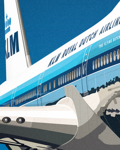 KLM Royal Dutch Airlines Boeing 747-200 PH-BUA Print