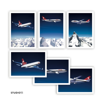 Swissair Postcard Collection